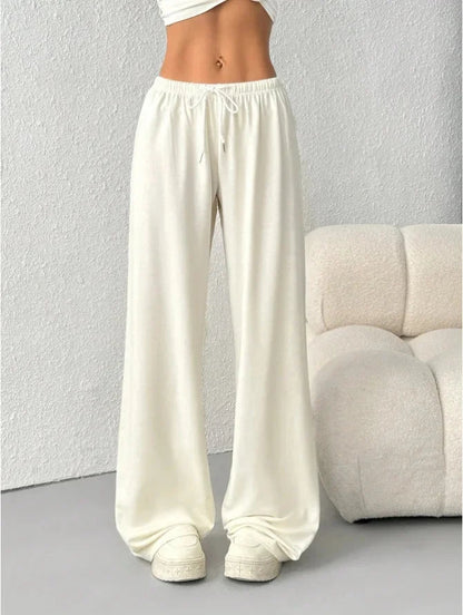 Natalia | Pantalón de Mujer de Pierna Ancha con Cintura Elástica