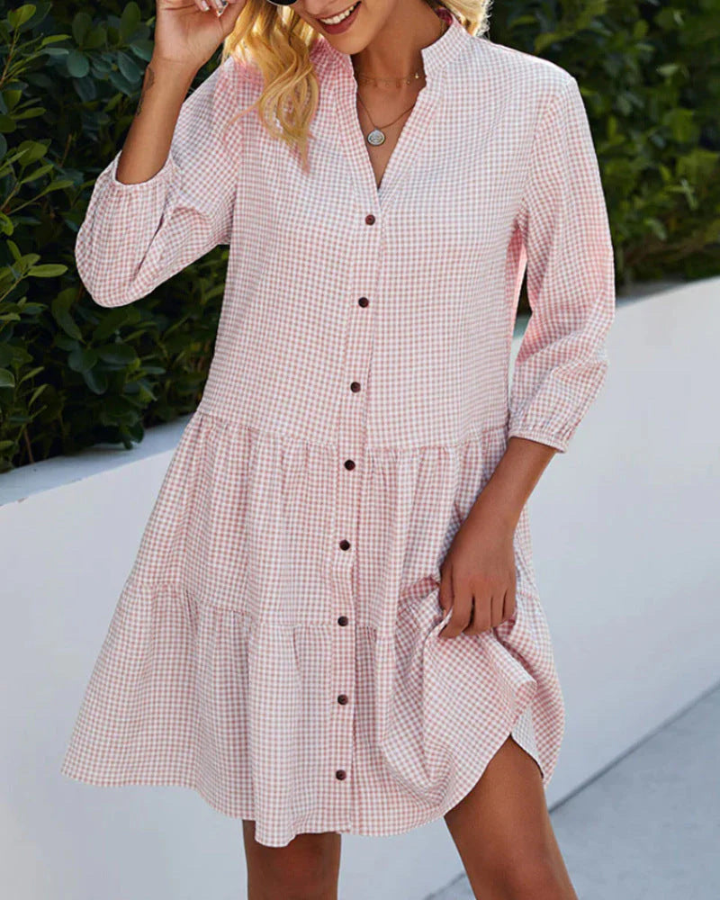 Nerea | Vestido Camisero de Cuadros Vichy