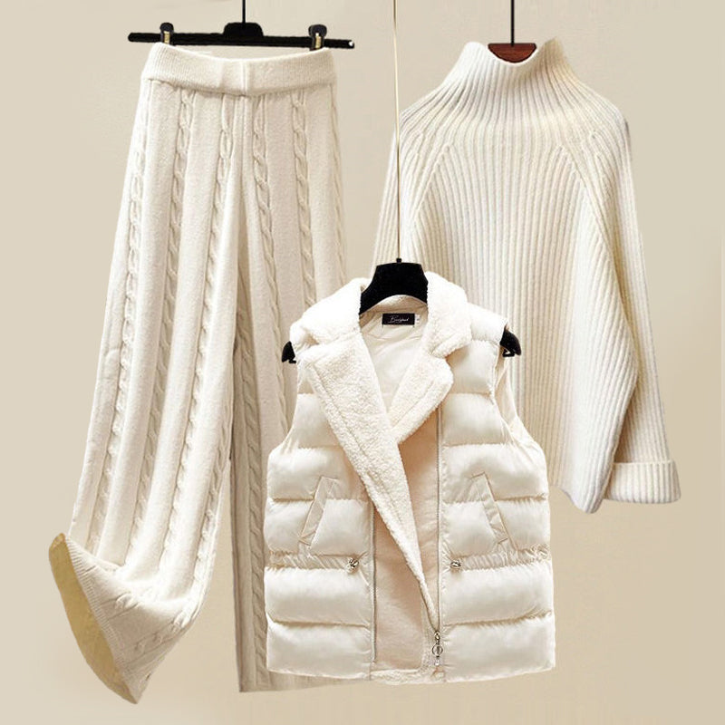 Marina | Conjunto de Tres Piezas con Jersey, Pantalón y Chaleco
