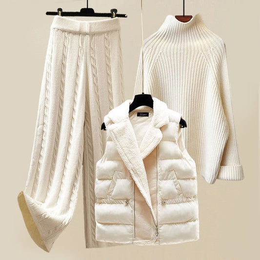 Marina | Conjunto de Tres Piezas con Jersey, Pantalón y Chaleco