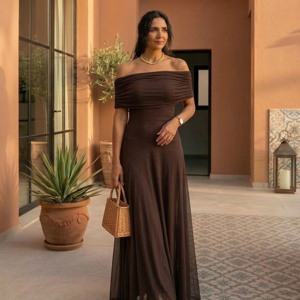 Amalia | Vestido Fluido con Hombros Descubiertos