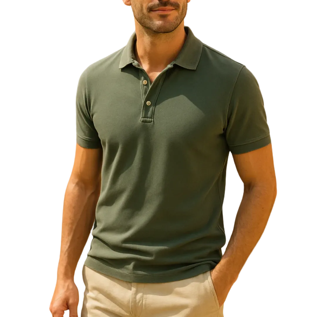 Mario | Polo de Algodón para Hombre de Manga Corta
