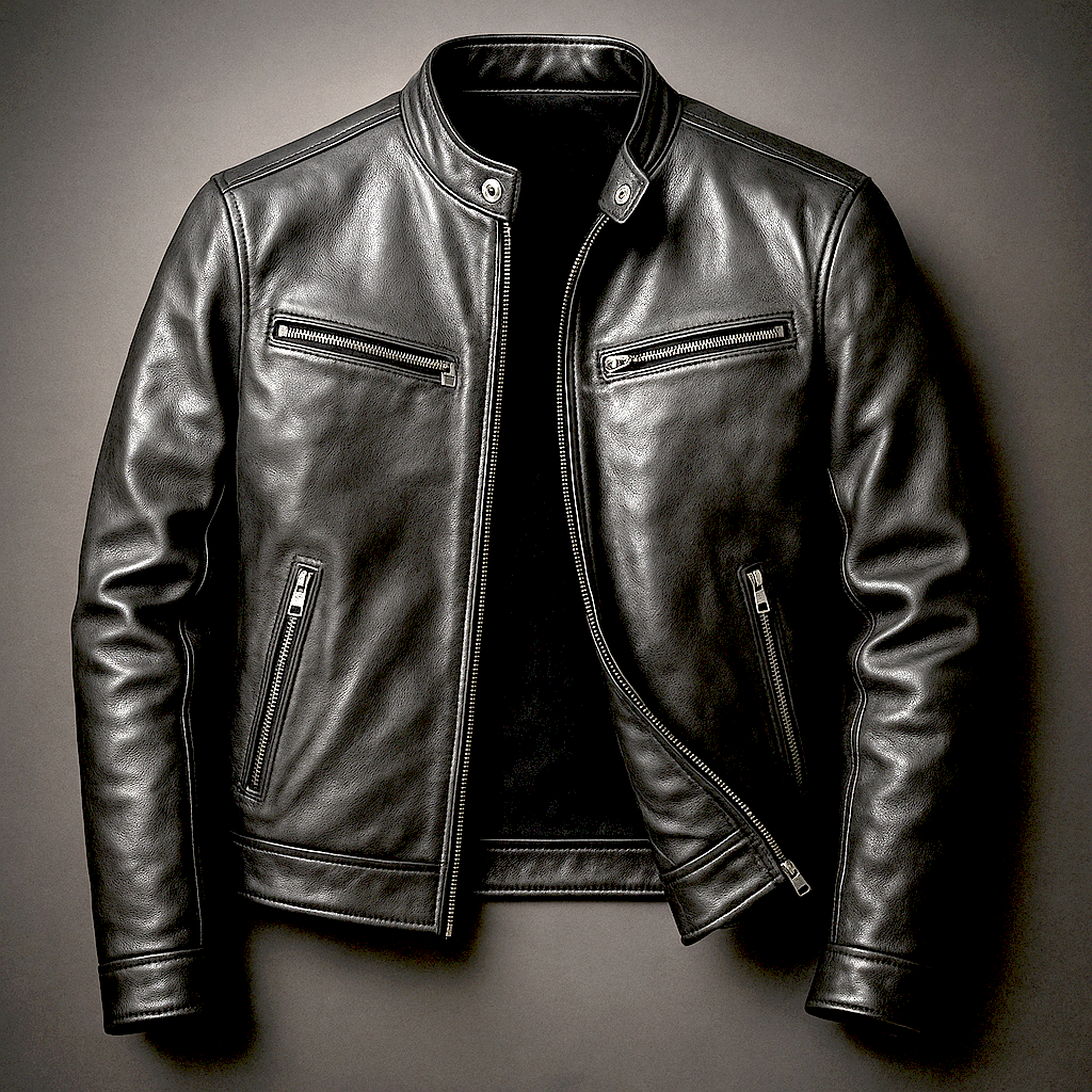 Sergio | Chaqueta de Hombre con Cremalleras Metálicas
