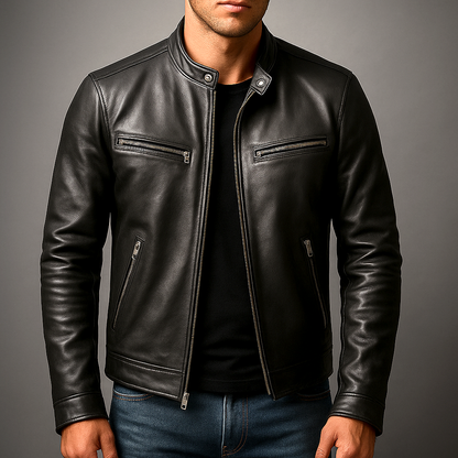 Sergio | Chaqueta de Hombre con Cremalleras Metálicas
