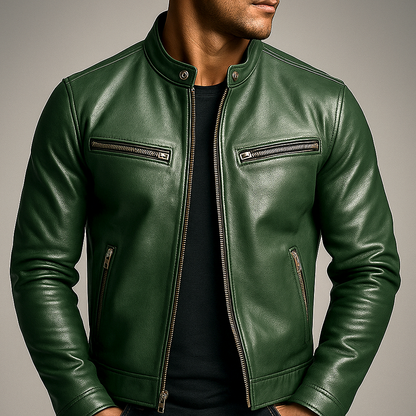 Sergio | Chaqueta de Hombre con Cremalleras Metálicas