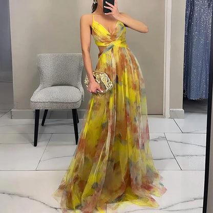 Isabel | Vestido Maxi Floral con Espalda Ajustable