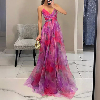 Isabel | Vestido Maxi Floral con Espalda Ajustable