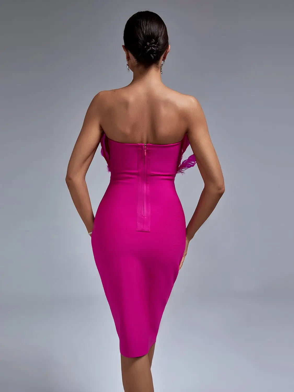 Celeste | Vestido de Fiesta sin Tirantes