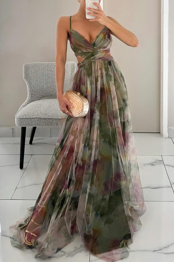 Isabel | Vestido Maxi Floral con Espalda Ajustable