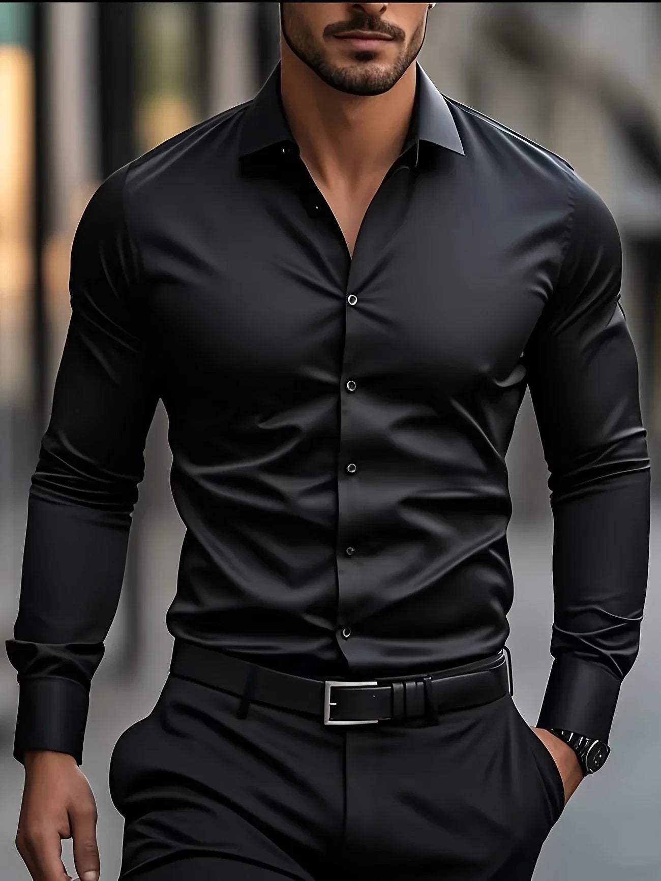 Guillermo | Camisa Elegante de Manga Larga con Botones