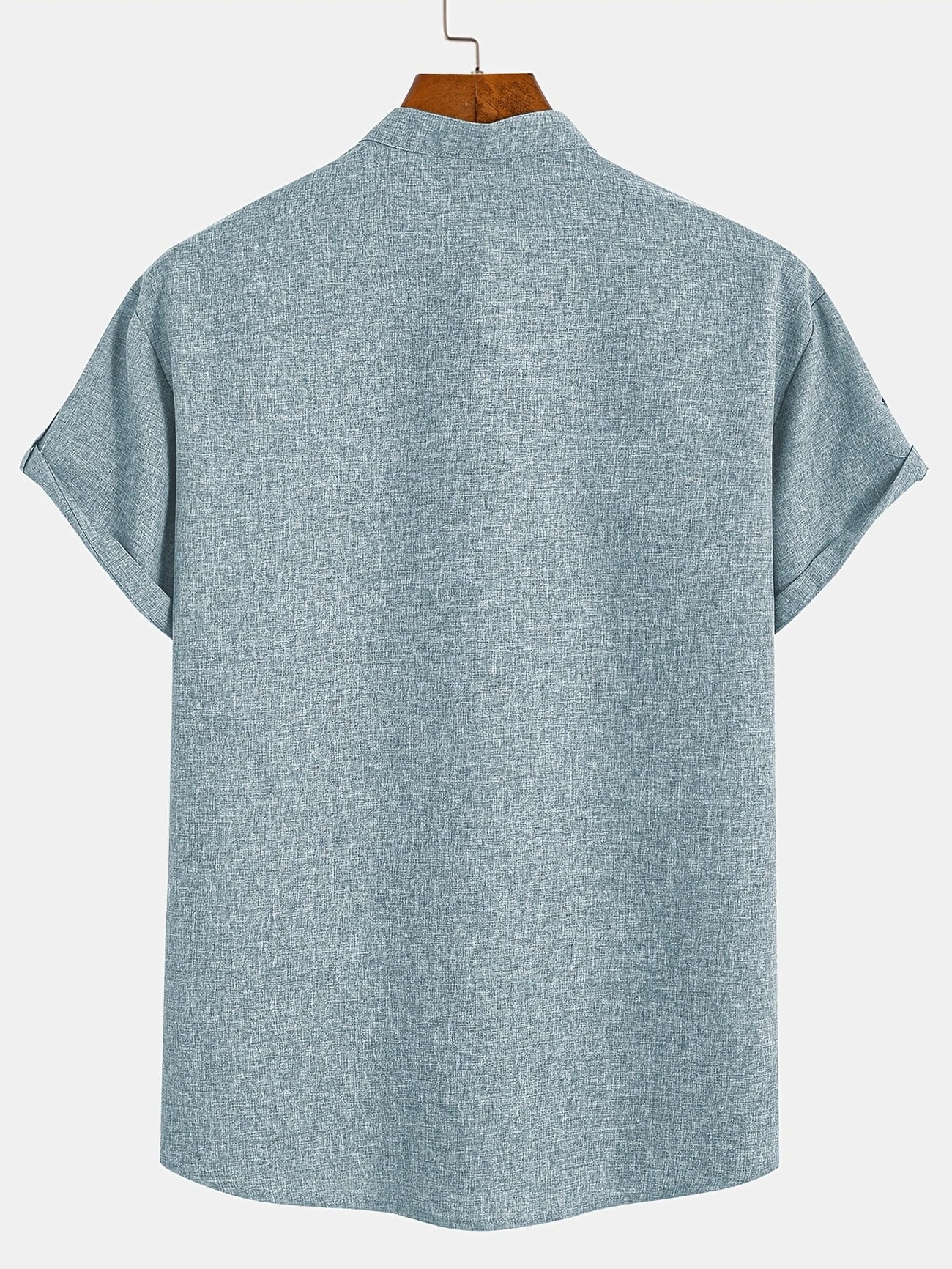 Lucas | Camisa Elegante de Manga Corta con Cuello Alto