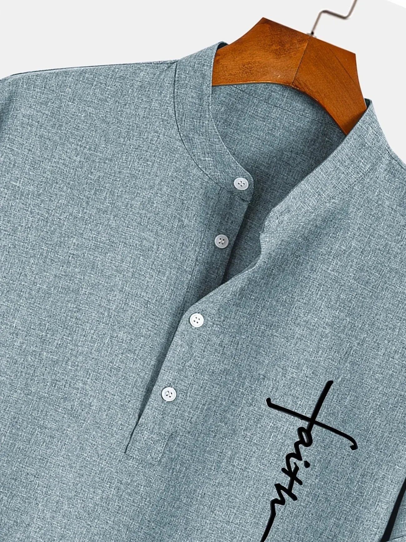 Lucas | Camisa Elegante de Manga Corta con Cuello Alto