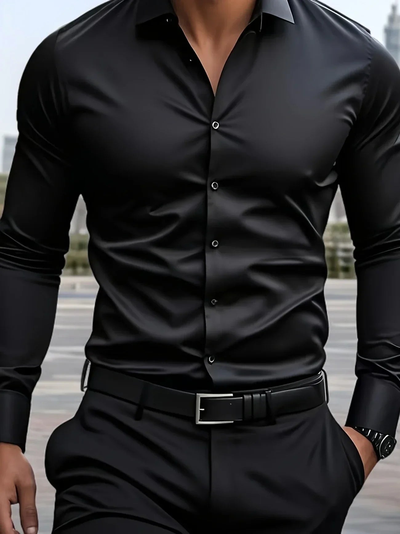 Guillermo | Camisa Elegante de Manga Larga con Botones