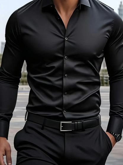 Guillermo | Camisa Elegante de Manga Larga con Botones