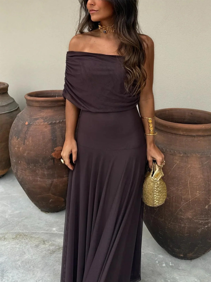 Amalia | Vestido Fluido con Hombros Descubiertos