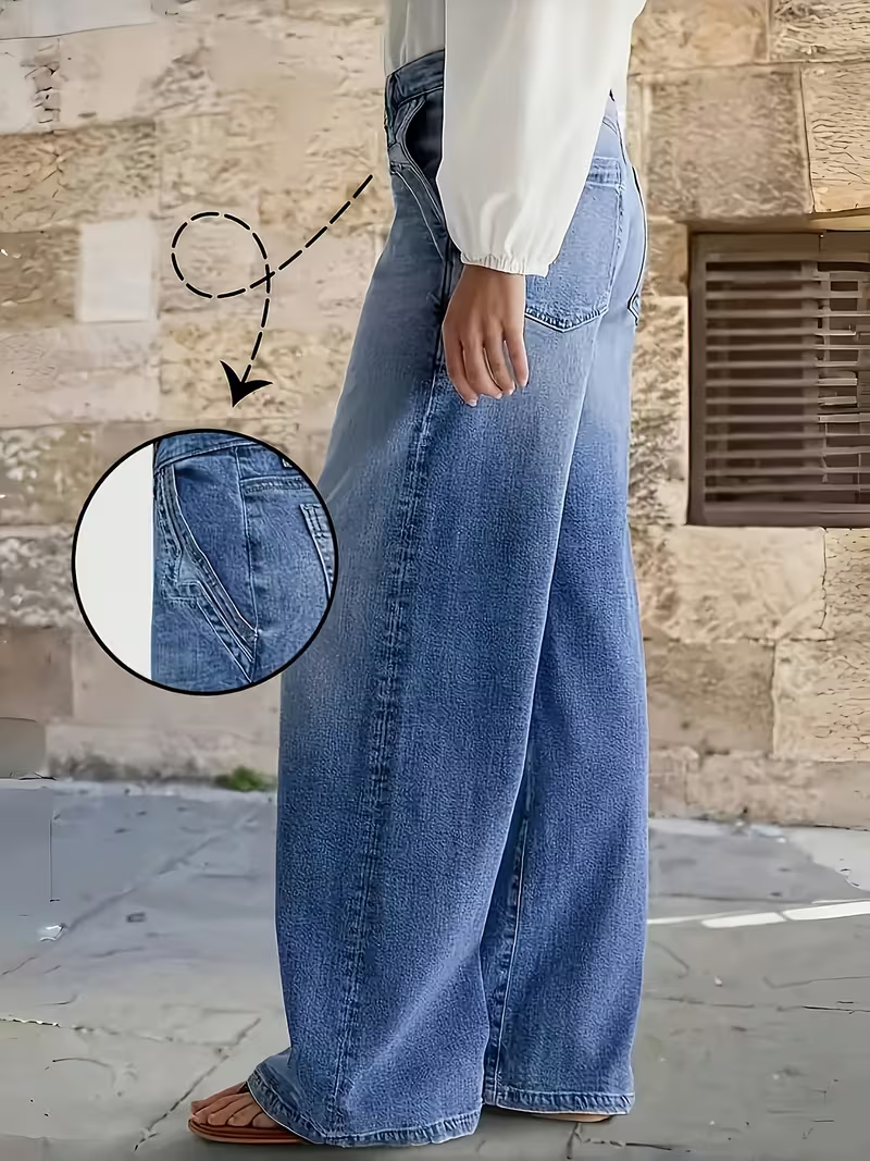 Paula | Vaqueros de Pierna Ancha para Mujer