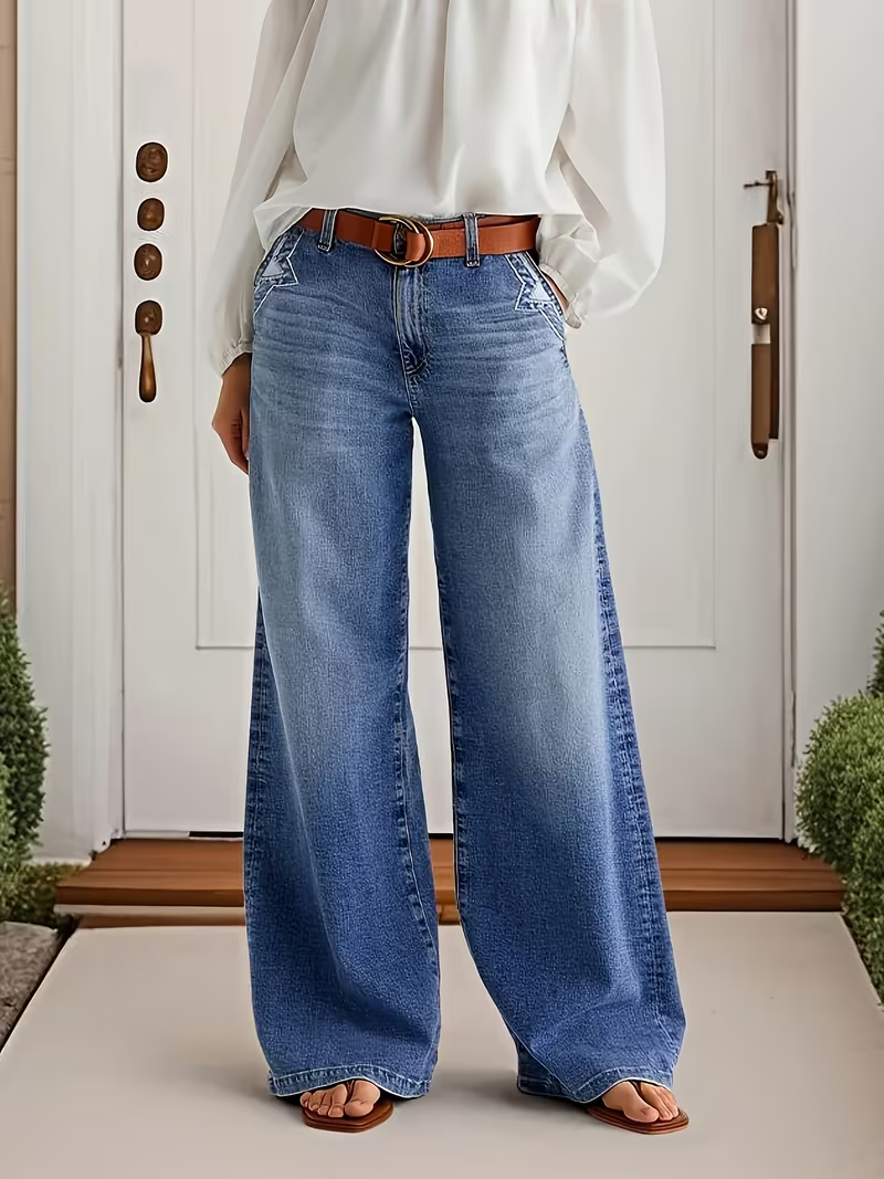 Paula | Vaqueros de Pierna Ancha para Mujer
