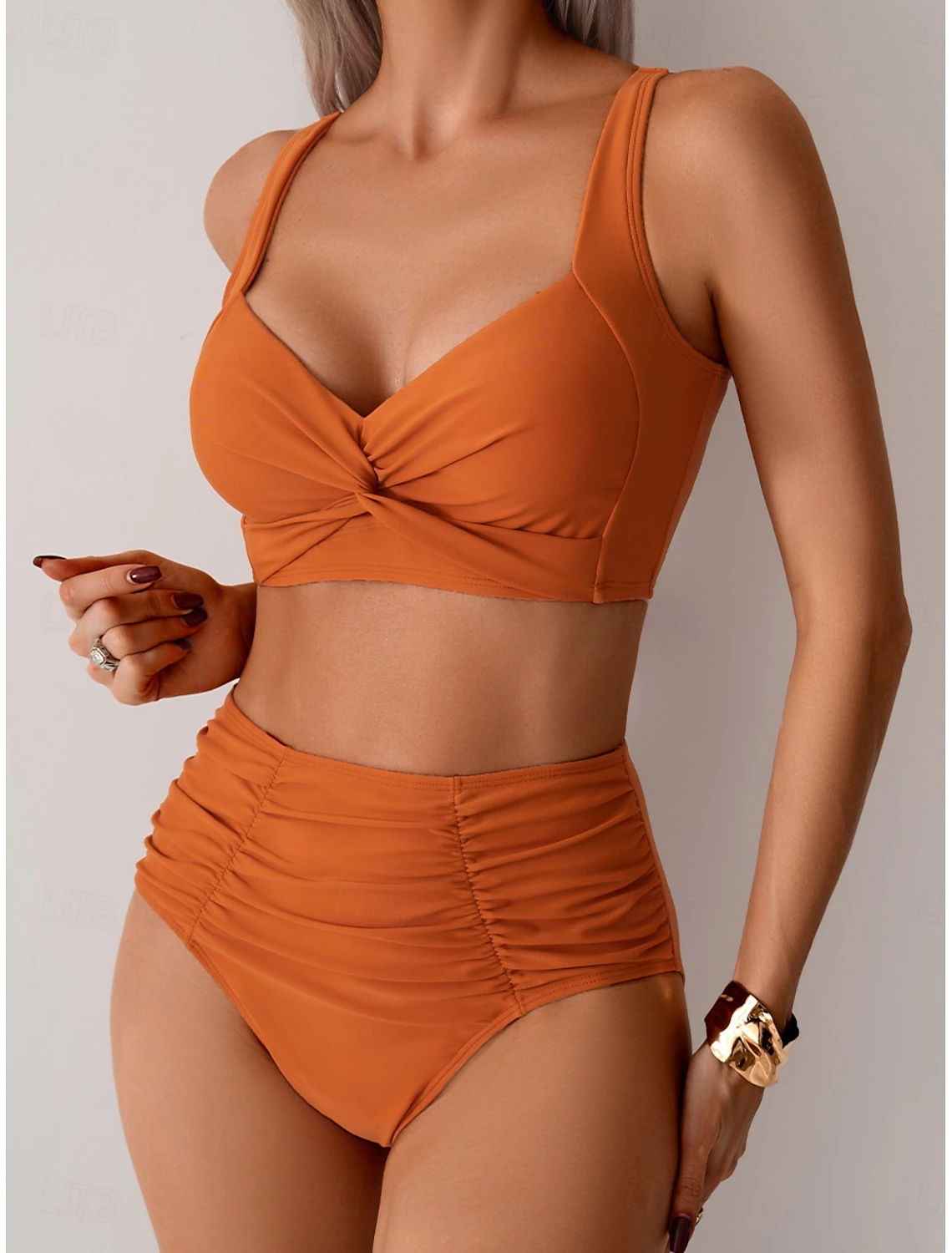 Daniela | Bikini de Mujer con Top Anudado y Braguita de Cintura Alta