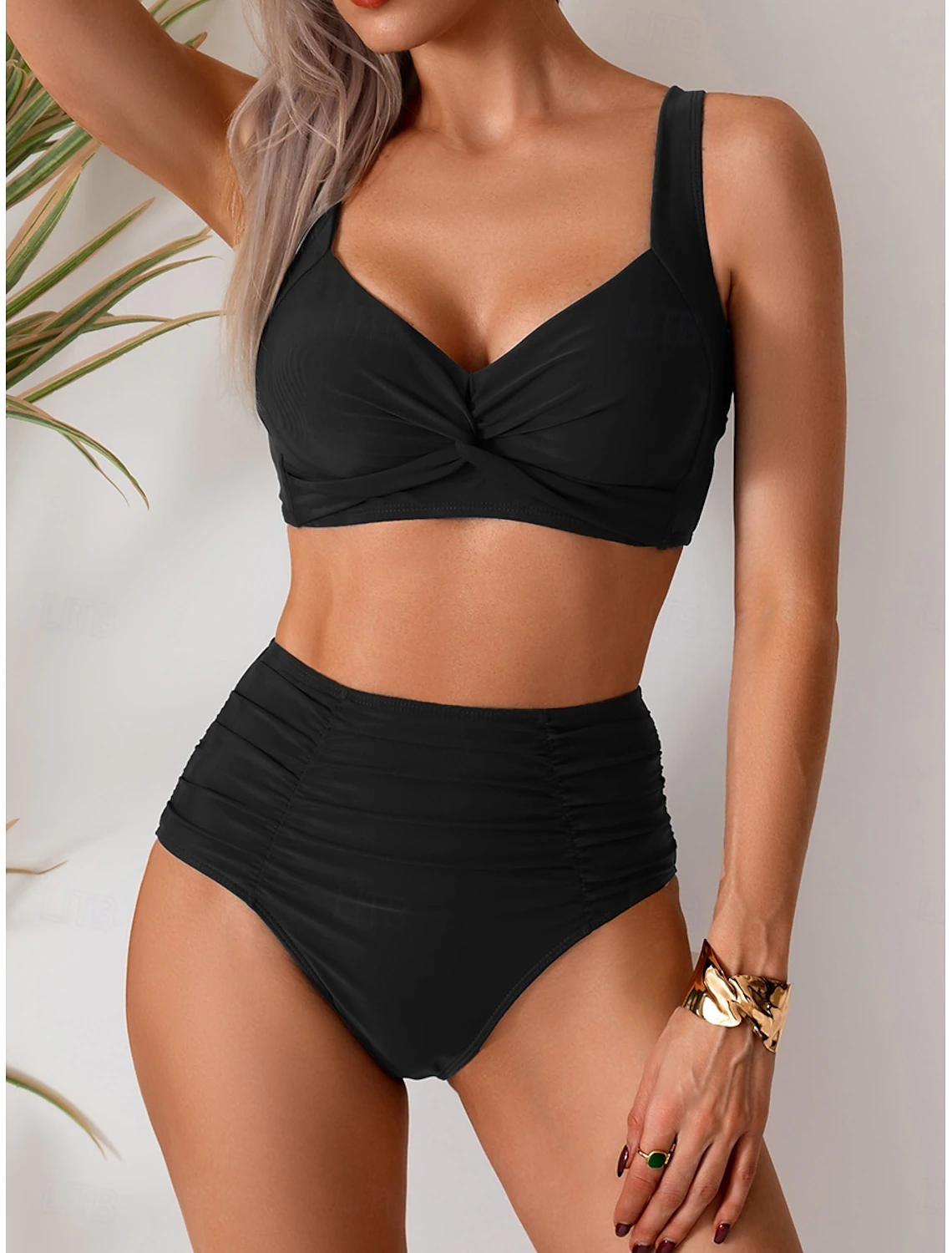 Daniela | Bikini de Mujer con Top Anudado y Braguita de Cintura Alta