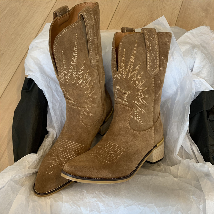 Camila | Botas Camperas de Tacón Estable